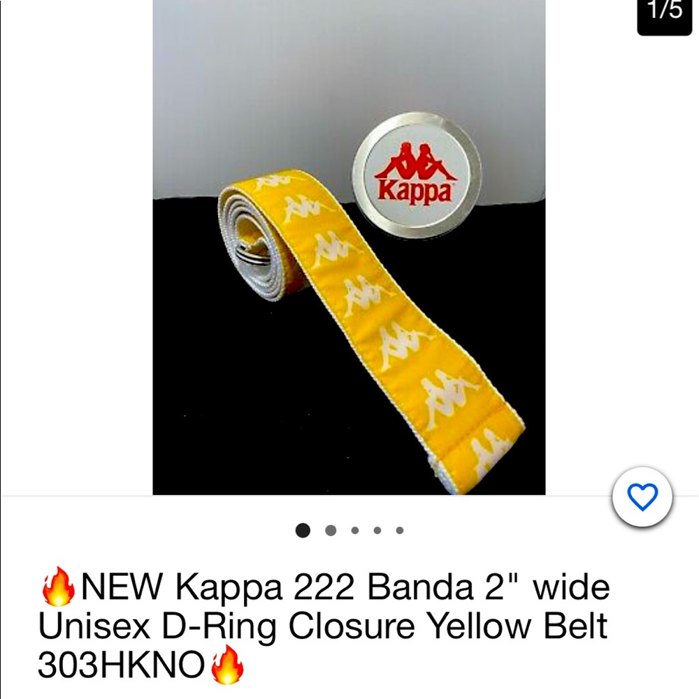Kappa D ring unisex belt
